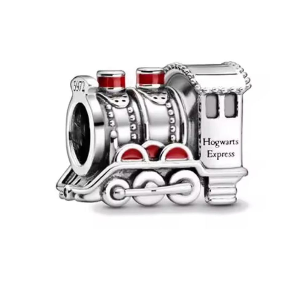 Hogwarts Express Train Silver and Red Engine Charm
